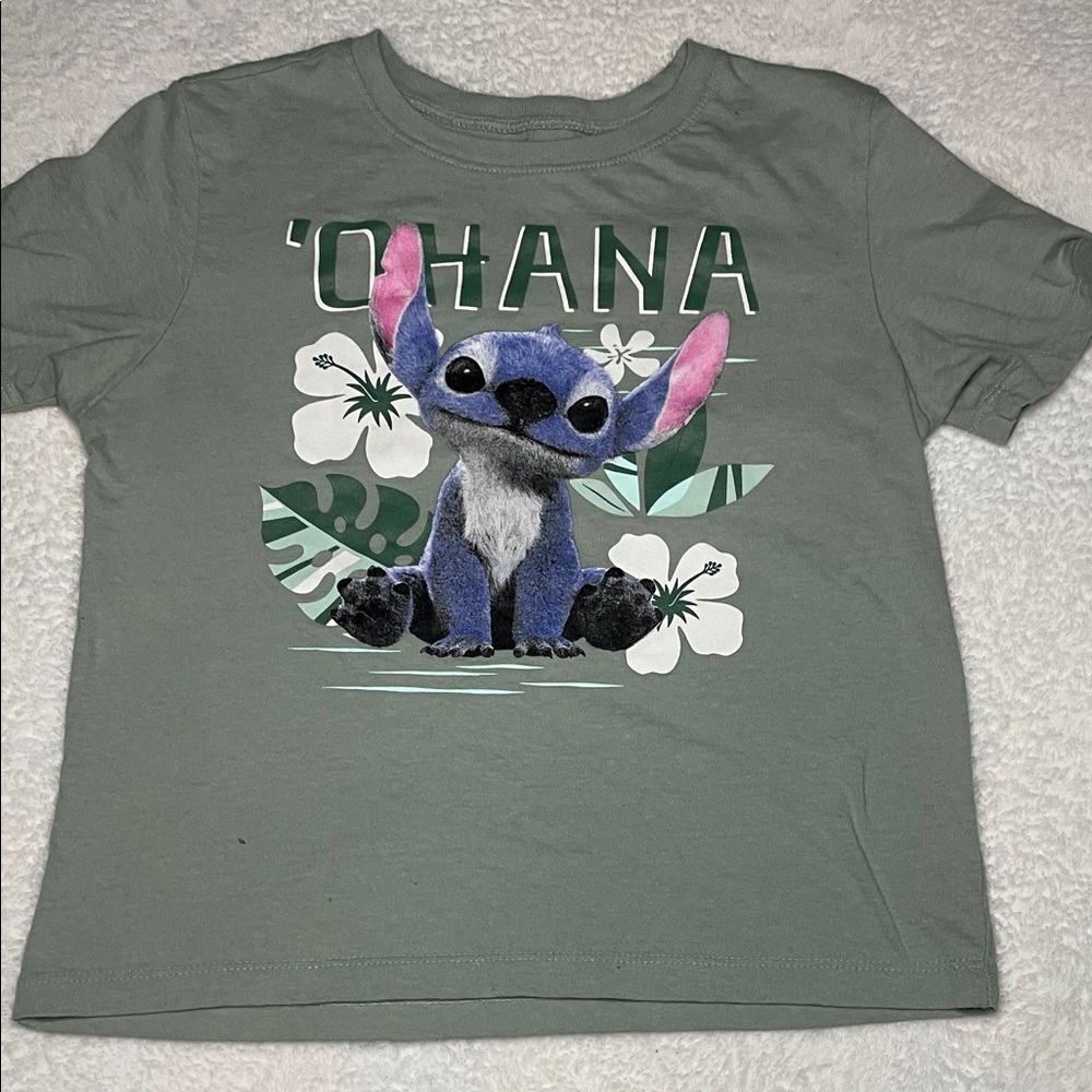 Ohana Stitch Graphic T-Shirt - Sage Green